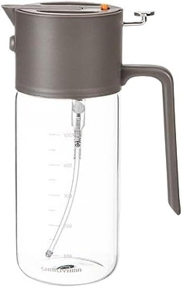 550ml Elegant Transparent Borosilicate Glass Oil Bottle - Perfect For Cooking, Baking, And Camping(1 Piece Gray)