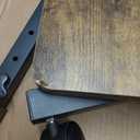 Portable Rolling Desk on Wheels Adjustable Height Desks for Small Spaces, 32" Computer Desk Drafting Tables with Storage Shelves for Home Office Rustic