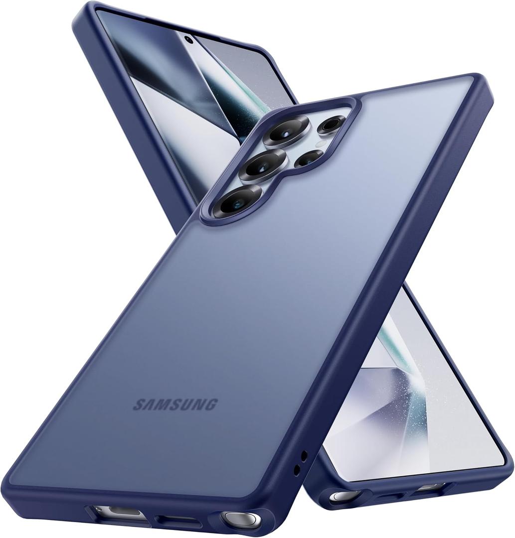 CASEKOO Genuine Official for Samsung Galaxy S25 Ultra Case [16FT Military Drop Protection] [Anti Stain Tech] Slim Matte Translucent Shockproof Protective S25 Ultra Case 6.9'', Blue