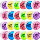 24 Pack Led Light up Yo Yo Colorful Beginner Yo Yo Ball Light up Responsive Ball for Kids Birthday Party Goodie Bag Fillers Classroom Rewards, 6 Colors