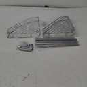 3 Tier Floor Standing Corner Shower Caddy Organizer Shelf with Hooks, Bathroom Shelves Stand Rack, Silver