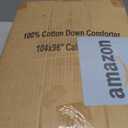 Cosybay Feather Down Fiber Comforter California King Size - All Season White 100% Cotton Duvet Insert - Luxury Medium Warmth Hotel Bedding Comforter,Cal King 104 x 96 Inch