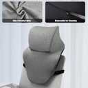 Neck Support for Office ChairMemory Foam Neck Support Enlarge Head Rest for Office ChairWashable Cover with Fixed Strap Suitable for Most Office Chairs Without Headrests