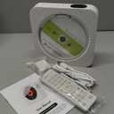 CD Player Portable Bluetooth 5.1 Desktop CD Player with HiFi Sound Speakers,Remote Control,Dust Cover,LED Display,Boombox FM Radio,USB/AUX for Home,Kids (White)