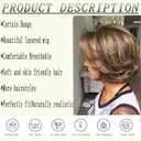 Jolelyne Short Ombre Blonde Highlight Pixie Cut Wig - Fluffy Light Brown Mix Honey Blonde Highlight Layered Natural Side Part Curly Wigs With Synthetic Hair