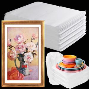 16x24 50Pack Foam Pouches, Large Moving Supplies for Packing Dishes Artwork, 0.5MM Thick Cushion Foam Bags for Storing Shipping Breakables, fragile Padding Material Sleeves for Fragile Plates China