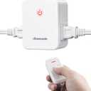 DEWENWILS Indoor Remote Control Outlet, Wireless Remote Light Switch with 2 Side Outlets, No Interference Remote Outlet Switch for Christmas Light, No Wiring, 15A/1875W, 100FT RF Range
