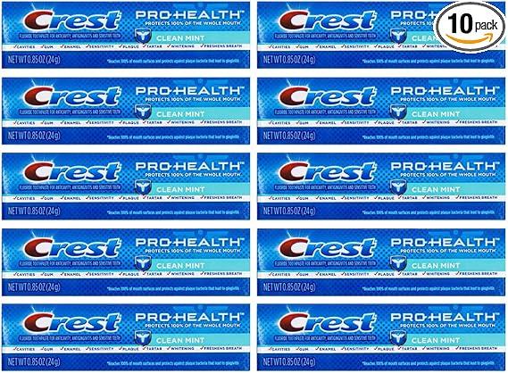 Crest pro health toothpaste clean mint 10 pack 0.85 oz ea