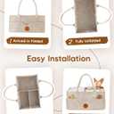Maliton Baby Diaper Caddy Organizer for Changing Table, Nursery Storage Bin Basket with Handle, Felt Diaper Organizer Suitable for Indoor Outdoor (Khaki)