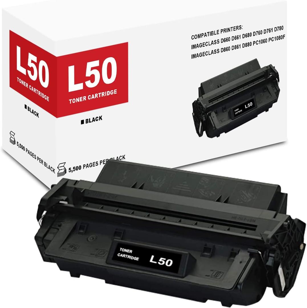 L50 Black Toner Cartridge Replacement for Canon L50 6812A001 Toner Cartridge for ImageClass D660 D661 D680 D760 D761 D780 D860 D861 D880 PC1060 PC1080F Printers