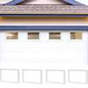 4PCS Garage Door Windows, 20.7"x13.8" Garage Door Windows Inserts with Plexy Glass for Exterior Garage Doors, Clear Design