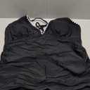 ZAFUL Womens Tankini Swimsuits V Neck Push Up Swim Top Color Block Tummy Control High Waisted Bathing Suits Swim Bottom, 2XL