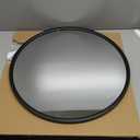 G-LEAF Black Round Mirror 24 inch, Circle Mirror for Bathroom, Entryway, Vanity, Living Room, Round Bathroom Mirror for Wall