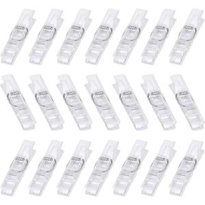 200 Pcs Mini Transparent Clothes Pins, 35mm  7mm Plastic Photo Clips for Hanging Card Paper, Arts, Crafts, Parties, Clear