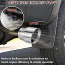 Exhaust Tip 3" Inlet 4" Outlet 5" Long, High Performance Stainless Steel, Rustproof Polished Finish, Double Wall Design, Weld-On Diesel Tail Pipe, Universal for Car Truck