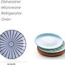 Selamica 10 inch Porcelain Dinner Plates, Large Size Serving Plate for Salad, Pancakes, Steak, Set of 6, Assorted Colors