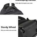 MATEIN Wheeled Backpack, 18 inch Laptop Backpack with Wheels for College, Rolling Travel Backpack, Carryon Trolley Luggage Suitcase Compact Business Computer Bag for Men Women, Black