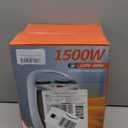 GiveBest Portable Electric Space Heater with Thermostat, 1500W/750W Safe and Quiet Ceramic Heater Fan, Heat Up 200 Square Feet for Office Room Desk Indoor Use, Silver