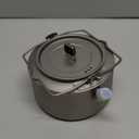 Camping Kettle Titanium Camp Tea Coffee Pot Portable Lightweight Tea Kettle Teapot Fast Heating Campfire Kettle for Stove Top, Boiling Water, Outdoor, Hiking, Camping, Picnic, Traveling