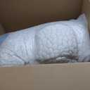 QUTOOL Cooling Pillow for Sleeping, CertiPUR-US Shredded Memory Foam Standard Pillow Set of 1, Cool Pillow for Hot Sleepers Adjustable Firm Pillow for Side,Back,Stomach Sleepers Soft Yet Support,White