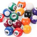 16-Piece Mini Billiard Balls Set 25mm (0.98") Small Pool Balls for Table Games, Travel & Family Fun