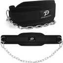 Dip Belt for Weight Lifting: Dip Belt with Heavy Duty Steel Chain for Weighted Dips, Pull Ups, Squats - Weighted Dip Belt for Strength Training Gym Home
