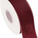ThreadArt Velvet Ribbon 1 1/2 Inch Wide - 5 Yard Rolls - for Gift Wrapping, Weddings, Ribbon for Hair Bows, Choker Jewelry, Crafts, Bouquet and More - 1.5" - Burgundy - 277