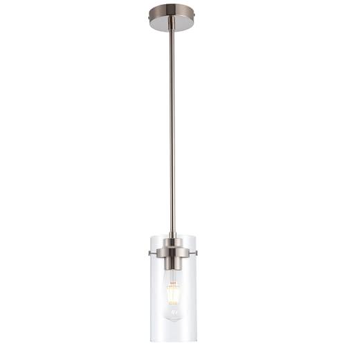 BESTWEST Pendant Lights Kitchen Island, Kitchen Lights Ceiling Hanging, Kitchen Light Fixtures Brushed Nickel Finish, Industrial Pendant Light Fixtures for Kitchen Island