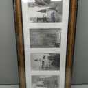 Golden State Art, 8x20 Antique Gold Photo Collage Frame with White Mat displays (4) 4x6 Pictures - Great for Dad Gifts from Daughter Son, Four 4x6 Openings