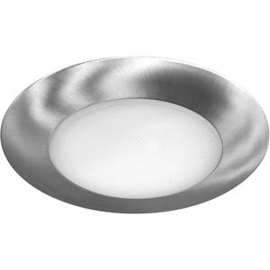 NICOR Lighting 6 inch Nickel Recessed Shower Trim with Albalite Lens (17505NK)