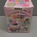 GirlsHome 300+PCS Fabric Flower Bouquets Toys, DIY Flower Making Kit for Kids, Arts and Crafts for Kids, Reusable STEM Educational Preschool Toy, Birthday Gifts for 4 5 6 7 8+ Years Old (White Pink)