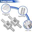 3 x 2PCS 5/16" 8mm Non Return One Way Aluminium Alloy Car One-Way Inline Check Valve for Petrol Diesel Fuel Oil Water