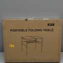 Folding Table 3FT Camping Table 2 Adjustable Height Lightweight Portable Aluminum Mini Foldable for Picnic Beach Indoor Outdoor, Yellow (High-grade Yellow), Size: 35.7" x 23.7"(2 height)