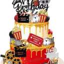 39Pcs Movie Cake Topper Theater Cake Decorations for Movie Themed Birthday Party Supplies