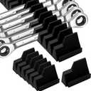 30-Tools Modular Wrench Organizer, Magnetic Wrench Organizer Set Wrenches Holders for Tool Box Tool Drawer Storage(Black)