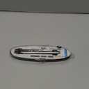 Retractable Fountain Pen, 0.38mm Extra Fine Nib, Black Ink, Transparent Barrel, Refillable, Smudge Proof, 5 Ink Cartridges Included, Clictek Protective Method