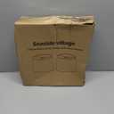 Lampshades Set of 2, Drum Lampshades 11.6" Top x 12.6" Bottom x 9.8" High, Seaside village Medium Lampshades (Spider Fitter), Beige Lampshades Natural Linen Hand Crafted, Easy Assembly Required