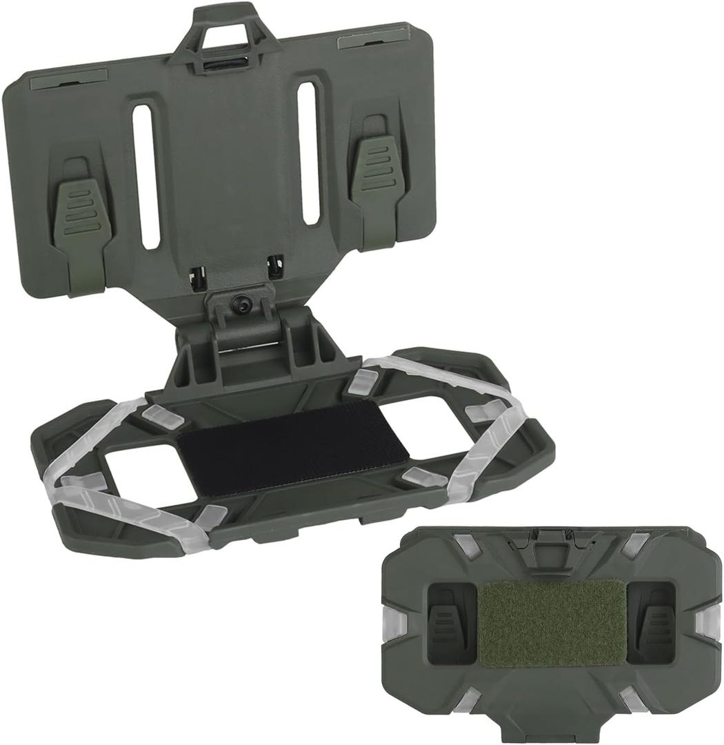Tactical Plate Carrier Vest Attachments Universal Phone Chest Mount for Screen Size 4.7"-6.7" Molle Foldable Navigation Phone Holder Board (Green)