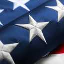 American Flag: 3x5 Outdoor Heavy - Duty American Flags with 3x5 Dimensions, High - Wind Resistance, Embroidered Stars, Double - Stitched Seams, and Brass Grommets