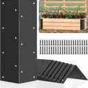 8 Pack Raised Beds Corner Brackets | Raised Garden Bed Brackets with Screws | Suits for Wood Fits 20"-24" Bed | 11" x 3" x 3" for Vegetable Planter Garden