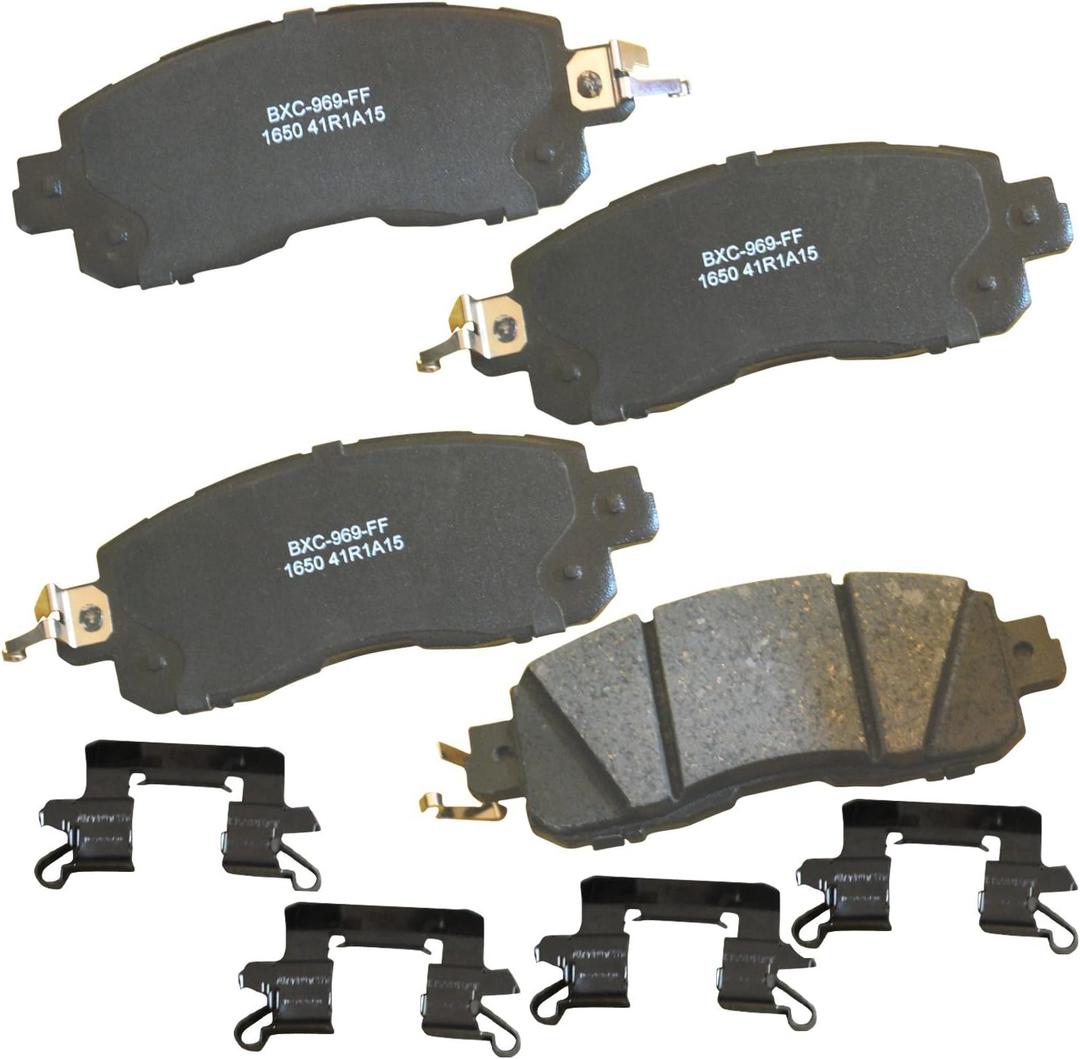 Bendix Premium SBC1650 Ceramic Front Brake Pads for Nissan Altima 2013-2024, LEAF 2011-2012, 2014-2017 (USA Built models)