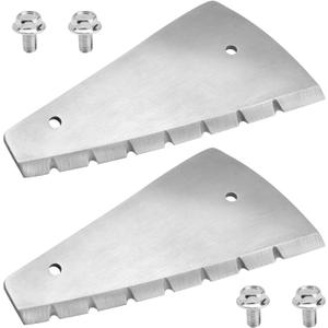 10 Inch Stainless Steel Ice Auger Replacement Blades, Compatible with Strike Master Lazer Power Ice Augers for Smooth, Precise Cutting (2 Blades)