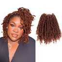8 Inch 10 Packs Yanky Twist Crochet Hair Pre-twisted Ginger Red Kinky Mini Spring Twist Small Curly Senegalese Twist Braids (350#)