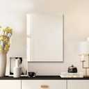 Mirrorons Bathroom Vanity Mirror 18" x 24", Frameless Mirror with Polished Edge, Hangs Horizontally or Vertically. Upgraded Shatterproof Bathroom Mirror for Wall. (24"L x 18"W)