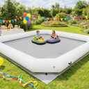 Inflatable Bumper Car Race Track(12.5ft/3.8m) - Premium PVC Sealed Air Racing Arena, Heavy-Duty Portable Go-Kart Race Track for Backyard Parties & Commercial Events