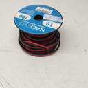 NAOEVO 10 Gauge Wire 100FT, 2 Conductors Electrical Wire Red Black Cable, Flexible/Low Voltage/PVC 10 AWG Copper Clad Aluminum Extension Cord for Speaker, LED Strips, Automotive 12V/24V DC