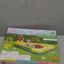 Inflatable Play Center, Inflatable Swimming Pool with Slide, Cartoon Animals Sprinker Toy with Base Pool, Monkey, Tree Stump for Garden Backyard