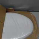 Mayfair Padded Toilet Seat, Cushioned Soft Vinyl over Wood Core Seat, Secure Hinges, Easy Clean, Made in USA, Round, White