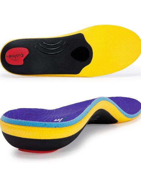 VALSOLE Heavy Duty Support Pain Relief Orthotics - 220+ lbs Plantar Fasciitis High Arch Support Insoles for Men Women, Flat Feet Orthotic Insert, Work Boot Shoe Insole, Absorb Shock with Every