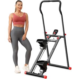 BODYRHYTHM New Stair Stepper for Home Gym Exercise, Vertical Climber Machine for Full Body Workout, Foldable Cardio Exercise Machine, Stair Climber with Adjustable Handlebar & Pedals (Black)